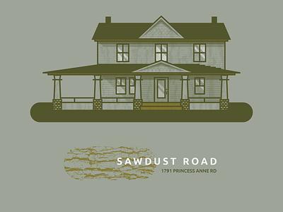 Hidden Gems : Sawdust Road design illustration vector