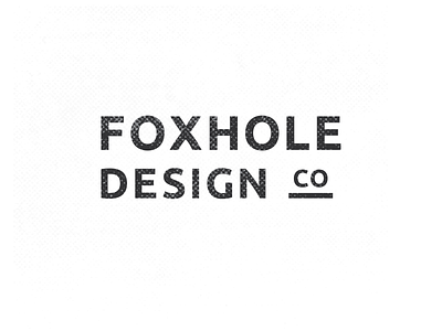 Foxhole Design Wordmark branding design illustration type vector