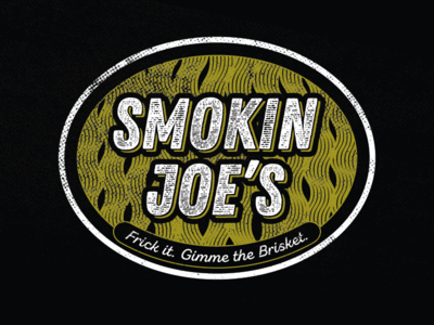 Smokin Joe's design flat illustration logo vector