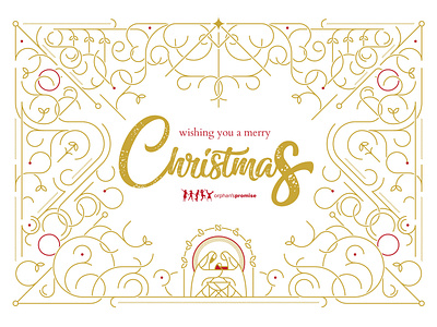 Op 2018 Christmas Card flat illustration vector