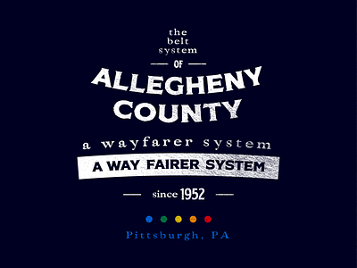 Allegheny Belt System - Badge 3 badge branding design illustration lettering logo type typography vector