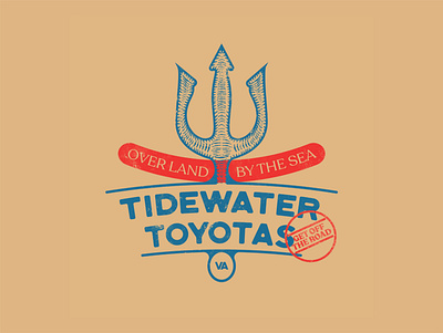 Tidewater Toyotas Badge badge branding design identity illustration illustrator logo type typography vector