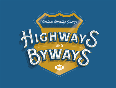 Highways and Byways Exploration badge branding design illustration illustrator lettering logo type typography vector