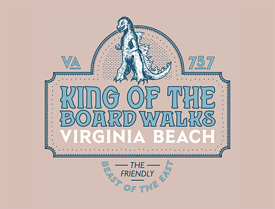 King of the Boardwalk badge design illustration illustrator lettering type vector