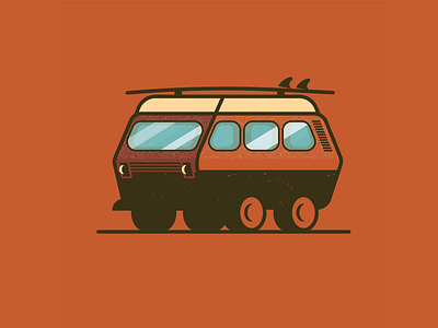 VW Van Illustration for Highways and Byways Event design flat icon illustration illustrator vector