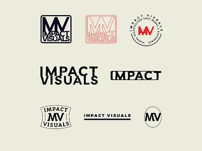 Impact Visuals Unused badge branding flat logo photographer vector