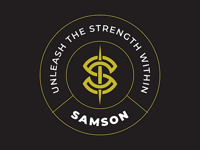 Samson Badge badge branding flat logo typography vector