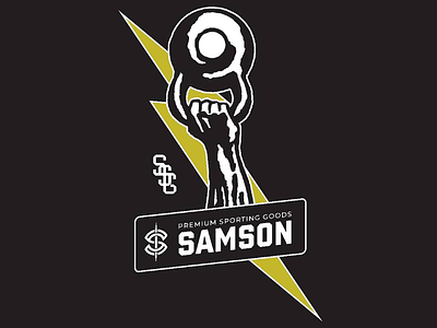 Samson Sports Badge 3 apparel badge crossfit exercise illustration sports vector workout