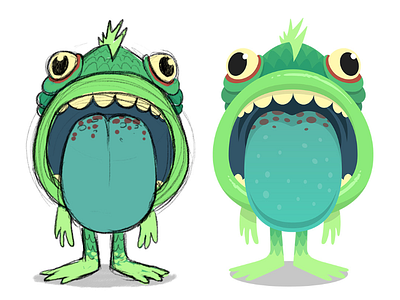 Froggy cartoons characterdesign characters gamedesign illustration