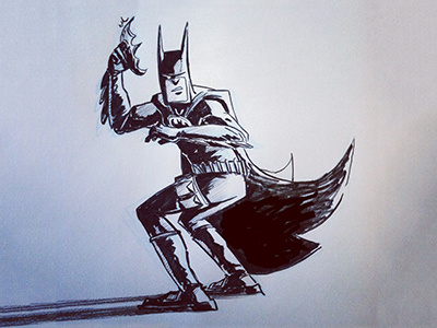 He's Batman batman dark knight illustration sketch