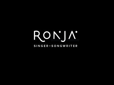 Ronja* Singer-Songwriter Logo design graphic logo ronja singer songwriter type typography