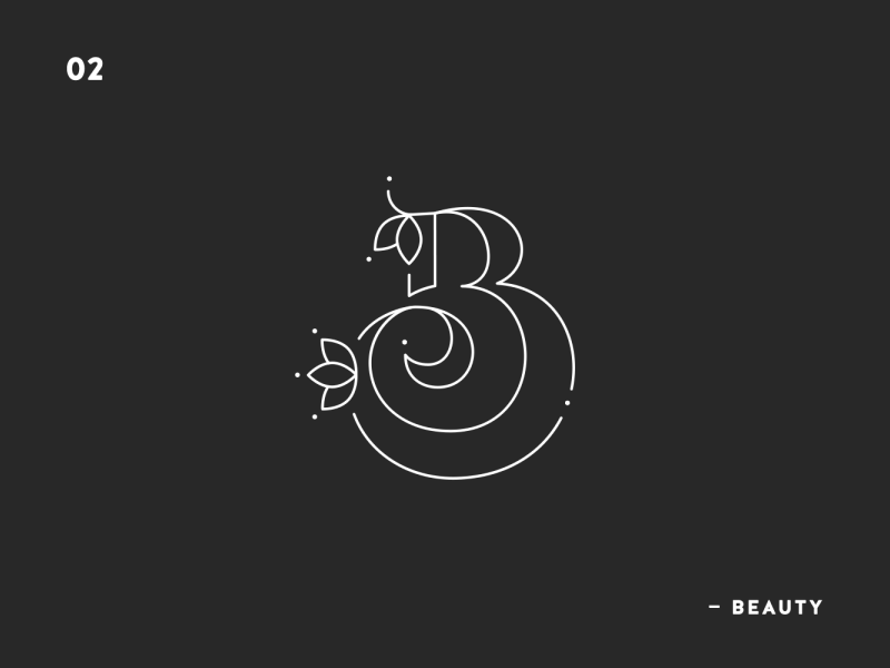 36daysoftype B Grey Dribble