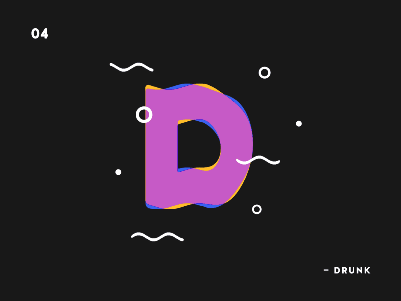 Letter D Drunk Animation 36days-d 36daysoftype animation drunk graphicdesign illustration logoanimation logodesign party typedesign typography weekend