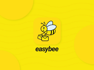Easybee Logo appicon bee black icon icondesign illustrator iosapp logo logodesign transport vector yellow