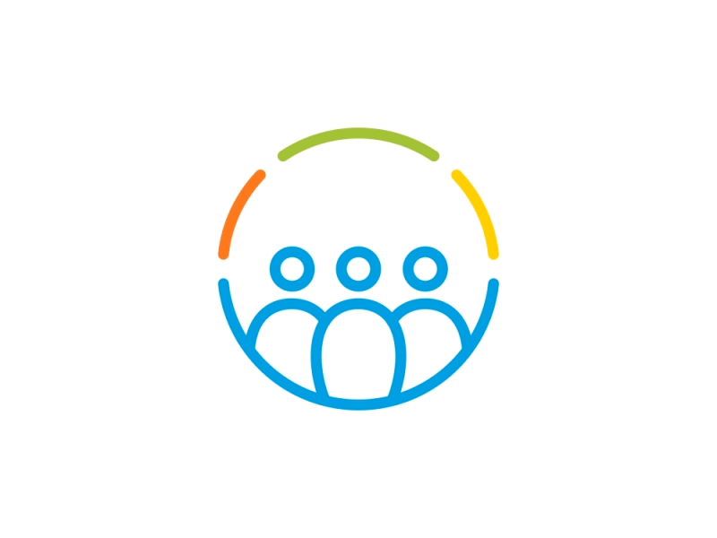 Logo Animation GIF animation badge blue branding circle clean icon illustration logo type vector