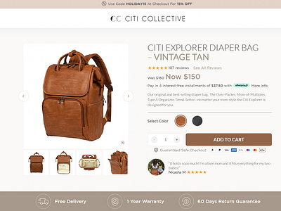 Citi Explorer Optimised Product Page