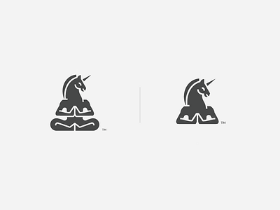 Magic animal logo meditation unicorn