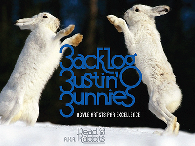 Agyle artists par excellence bunnies logo rabbits type typography