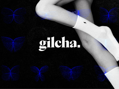 GILCHA\ multi-fashion brand logo and identity aesthetic branding butterflies design fashion graphic design identity ills illustration logo typography