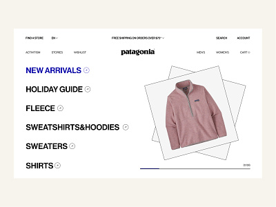 PATAGONIA\ e-commerce design(UI&UX) design ui ux web design website