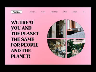 ECO HOTEL/ ui web design concept adaptive aesthetic gradient graphic design typography ui ux web design