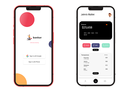 Bankar mobile design