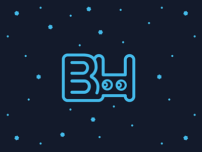 Personal Logo blue branding colors eyes fun icon illustration letters logo space stars type