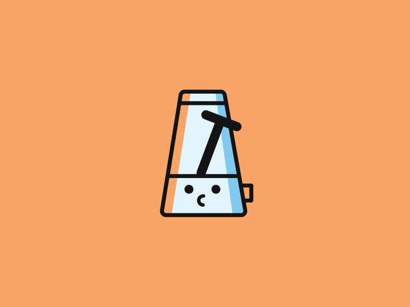 Metronome pen cool dribbble colors brand illustrator illustrations icons smile cute fun sound