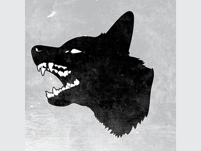 Bite Back Flash 1 adobe illustrator blackwork california digital art dog sacramento tattoo tattoo flash wolf