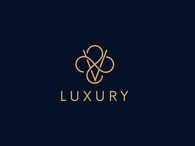 Luxury V letter logo vector design. (For Sale)