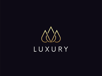 Simple linear Luxury logo. (For Sale) abstract clean design elegant icon linear logo logotype luxury minimal modern sign simple waterdrop