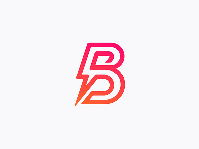 B letter thunder logo (for sale)