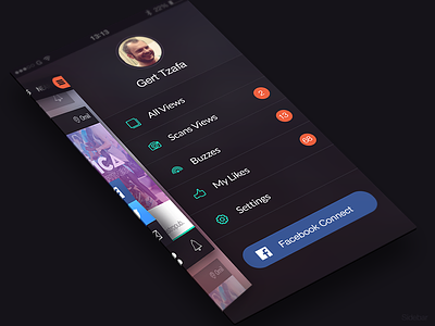 Sidebar Menu iphone app sidebar menu ui ui app ui design