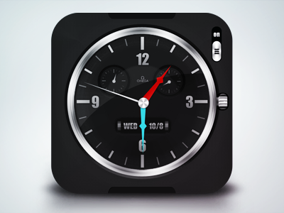 Time to sleep app icon black clock experiment graphic design icon iphone metal sleep time ui whatch