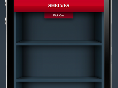 App UI - Shelves