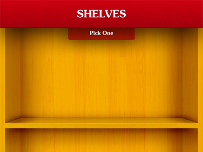APP UI - Shelves Wood app design application application design design iphone iphone app red screen shelf shelves ui wood