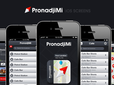 Pronadjimi iOS UI - Done! app ui application ios app iphone app map map pin pins pronadjimi ui