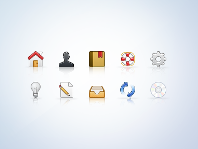 32px Icons (part02) 32px archive bookmark disc edit files help home icons lp profile refresh settings