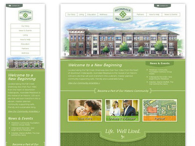 Avondale Meadows mobile responsive website