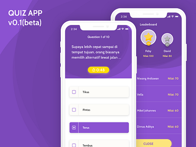 QUIZ APP design ios iphone quiz ui