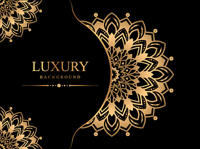 Luxury Mandala Design Gold Color Vector Graphic decor