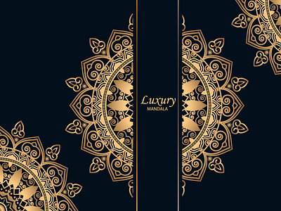 Luxury Mandala Design Gold Color Vector Graphic