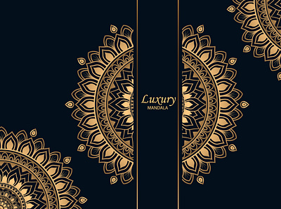 Luxury Mandala Design Gold Color Vector Graphic decor