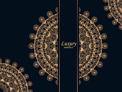 Luxury Mandala Design Gold Color Vector Graphic