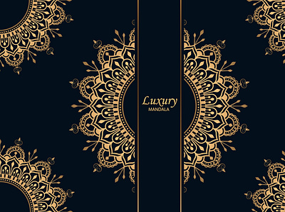 Luxury Mandala Design Gold Color Vector Graphic texture