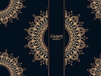Luxury Mandala Design Gold Color Vector Graphic