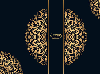 Luxury Mandala Design Gold Color Vector Graphic texture