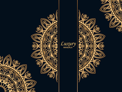 Luxury Mandala Design Gold Color Vector Graphic