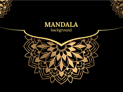 Luxury Mandala Design Gold Color Vector Graphic design floral graphic graphic design logo mandala vector