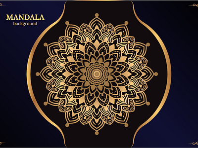 Luxury Mandala Design Gold Color Vector Graphic